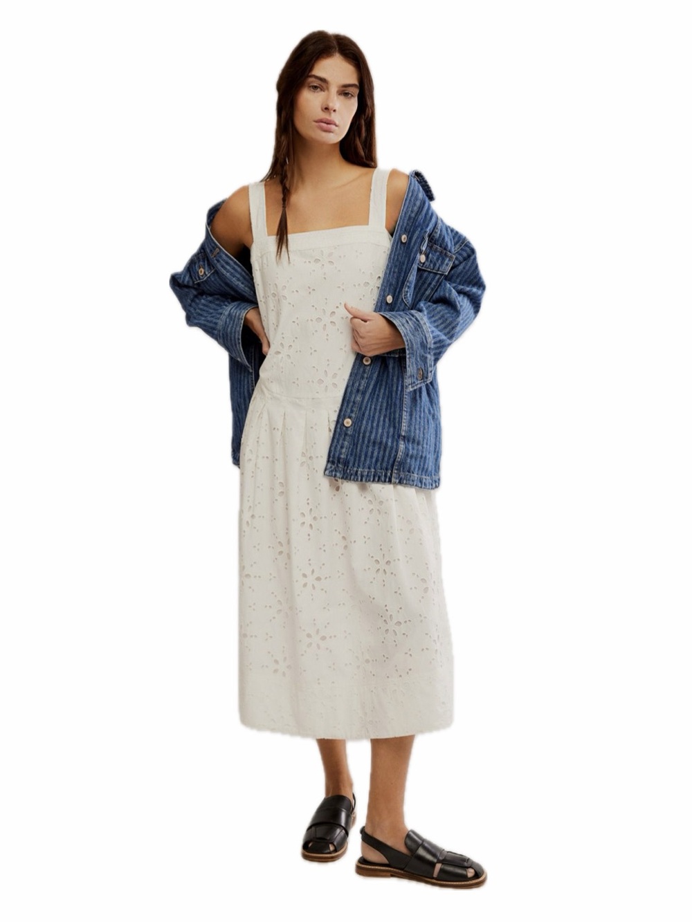 Free People | Primavera Eyelet Midi Dress NWT